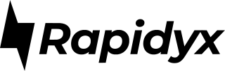 Logo de Rapidyx en negro sobre blanco